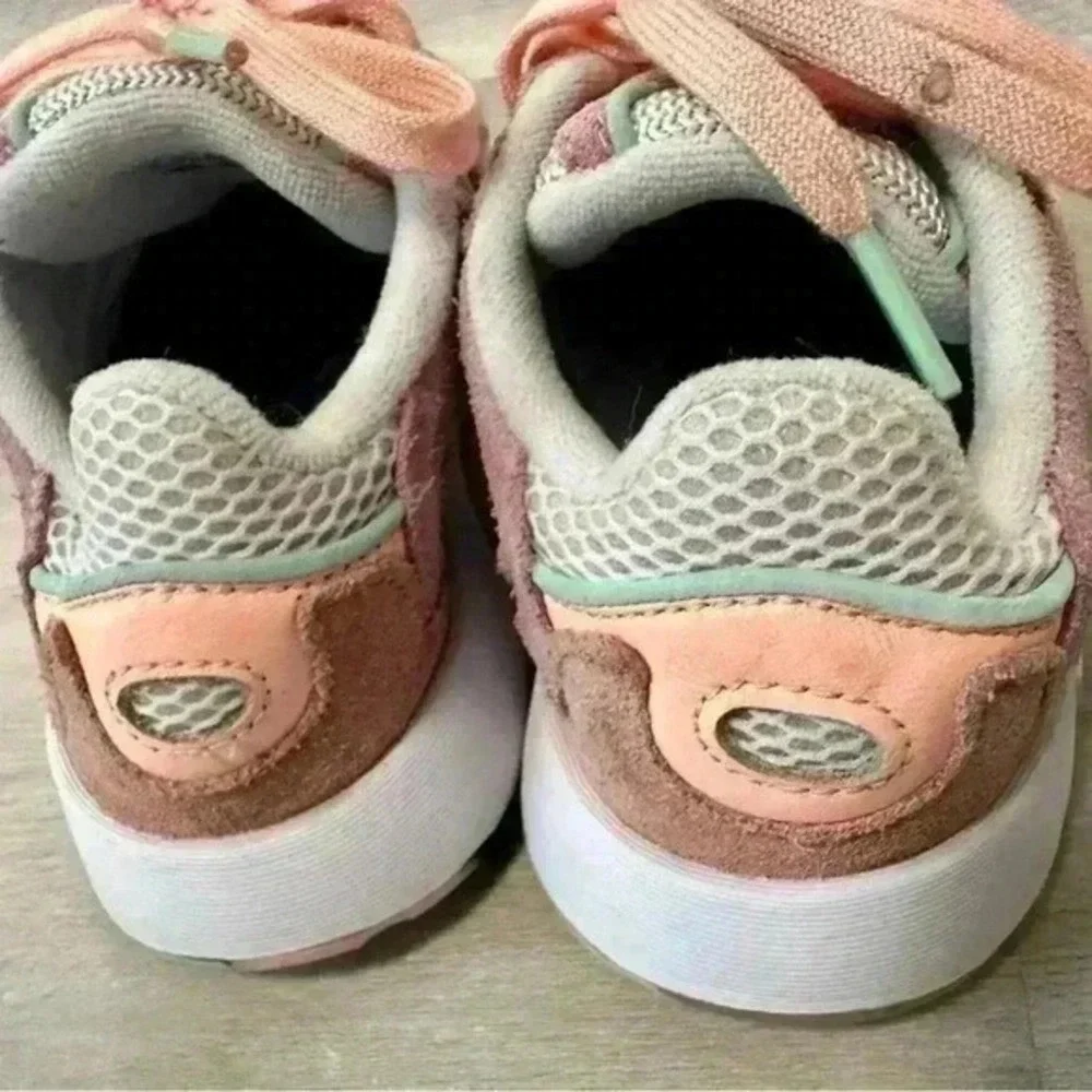 Adidas Tensaur Run Kids Shoes Pink Mint Green Lace Up Sneakers Size Toddler 11K